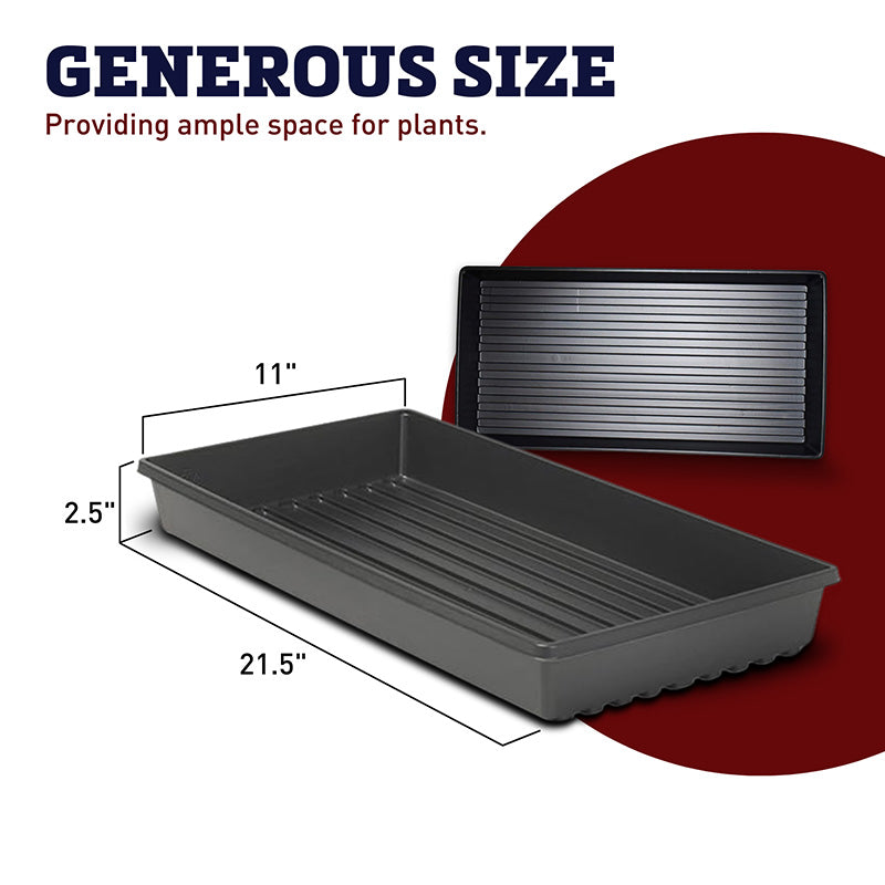 plastic tray plants 1020 No Drainage Black Plastic Carrier Trays
