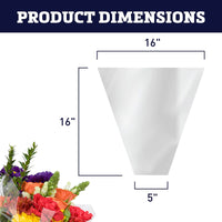 Clear Bouquet Sleeves (Large)