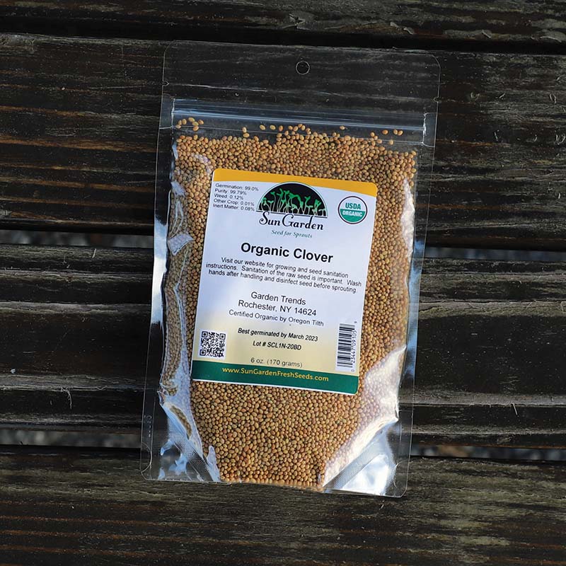 organic seeds for garden Clover Sprouts Organic Seeds