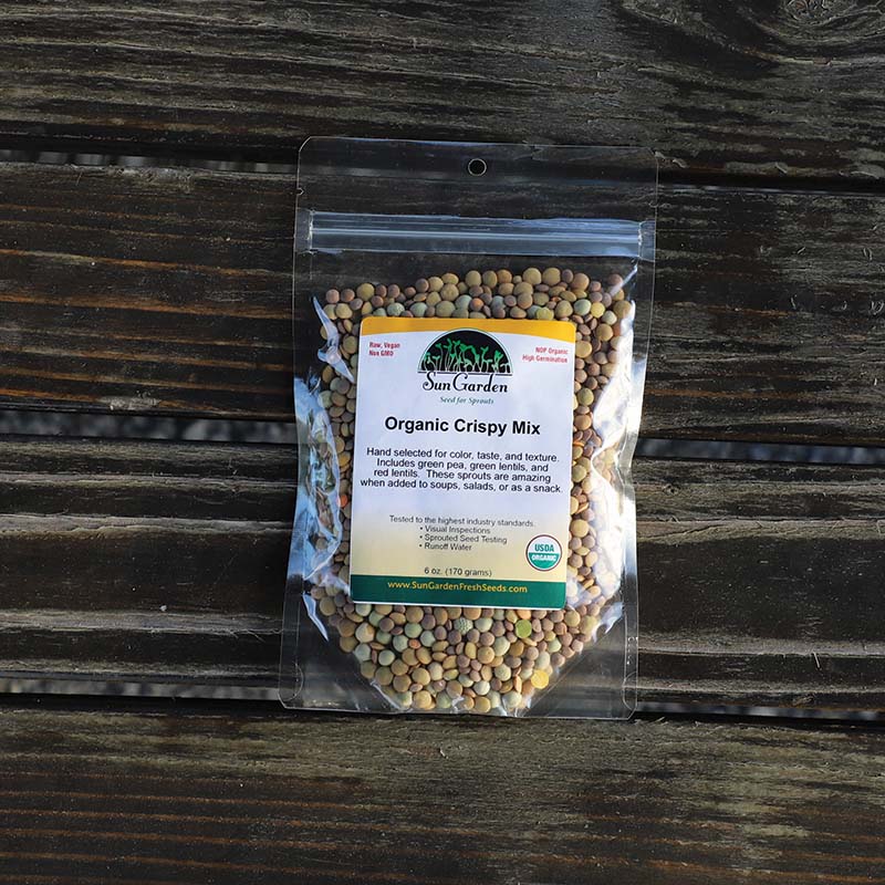 buy organic garden seeds Crispy Mix Sprouts Organic Seeds, Size: 6 Ounces