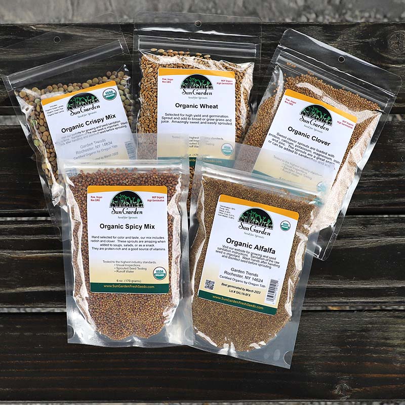 garden trends harris seeds Sprouts Lovers Collection Organic Seeds
