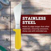 Stainless Steel Lettuce Knife with Yellow Handle