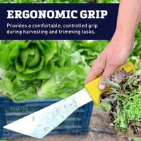 Stainless Steel Lettuce Knife with Yellow Handle