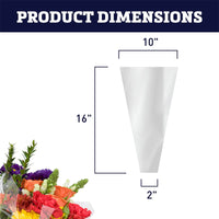 Clear Bouquet Sleeves (Small)