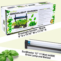 SunBlaster Micro Grow Light Garden - Black