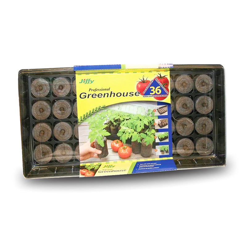 planting seeds in jiffy greenhouse Jiffy Greenhouse 36 ct Super Size Pellet Kit
