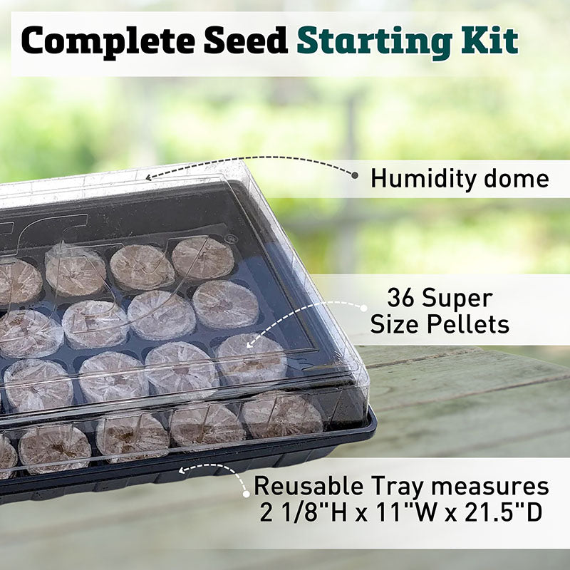 seed planting pellets Jiffy Greenhouse 36 ct Super Size Pellet Kit