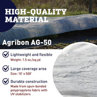 Row Cover Agribon AG-50 10 ' x 500'