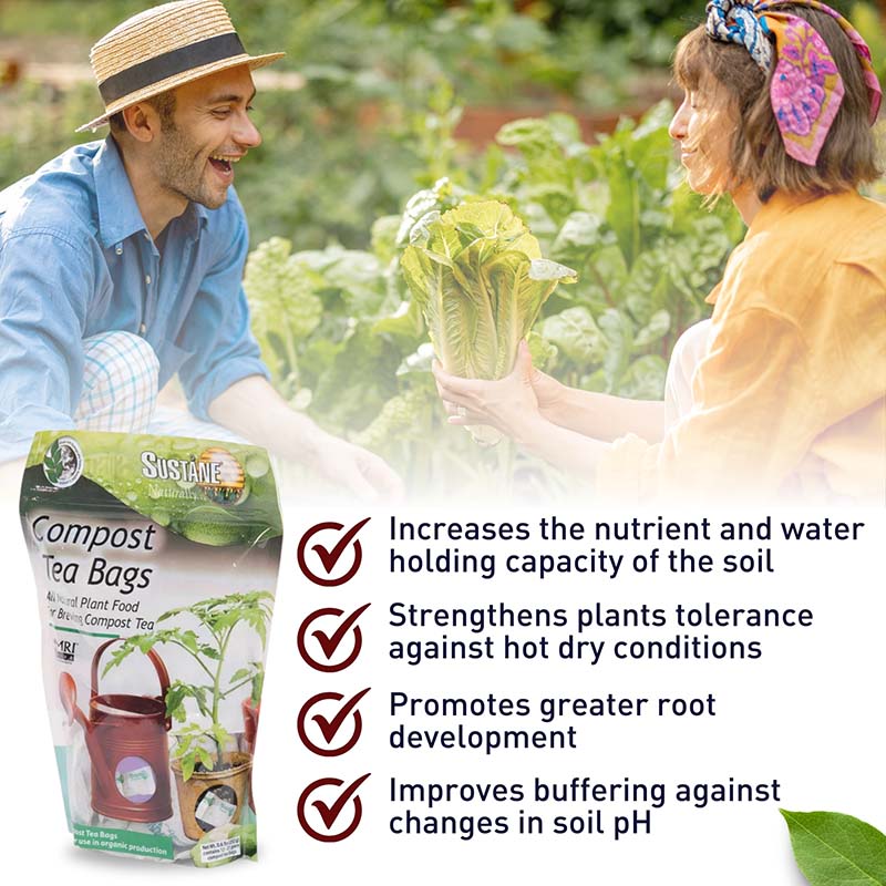 green tea fertilizer for plants Suståne Compost Tea Bags Organic Fertilizer