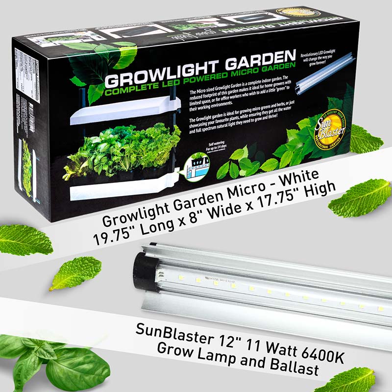 SunBlaster Micro Grow Light Garden LED - White – Harris Seeds