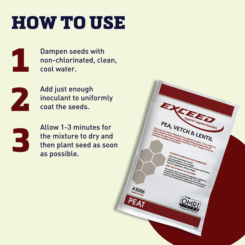 lentils fertilizer for plants Exceed Pea, Vetch and Lentils Organic Inoculant 5 oz