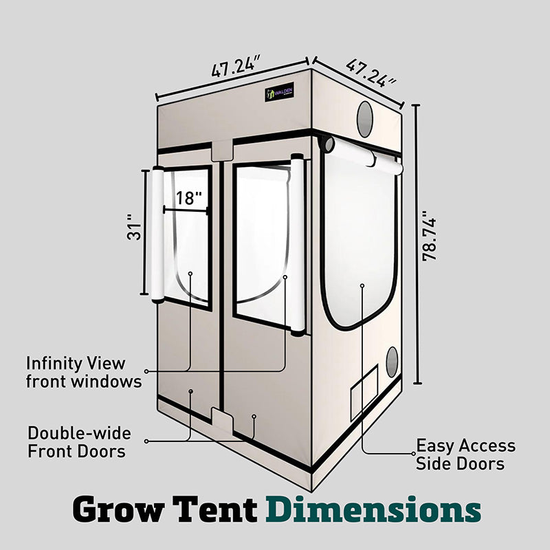 grow tent 4 x 4 Walden 4' x 4' Indoor Grow Tent