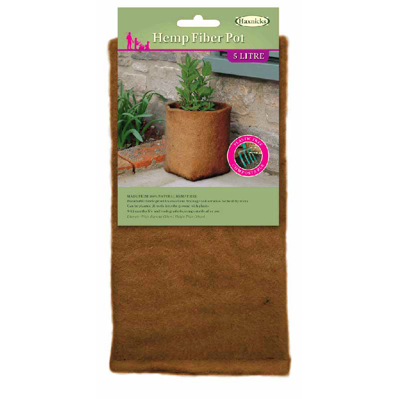 fiber pots for plants wholesale Natural Hemp Fibre Pot 5 Liter