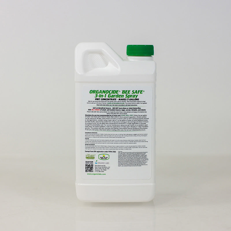 safer 3-in-1 garden spray label Bee Safe 3 In 1