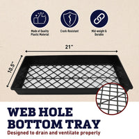 Black Plastic Web Tray 11x21