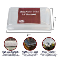 Dome 3.5" Clear Plastic Unvented