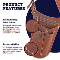 Harris Seeds Leather Tool Belt/Pouch