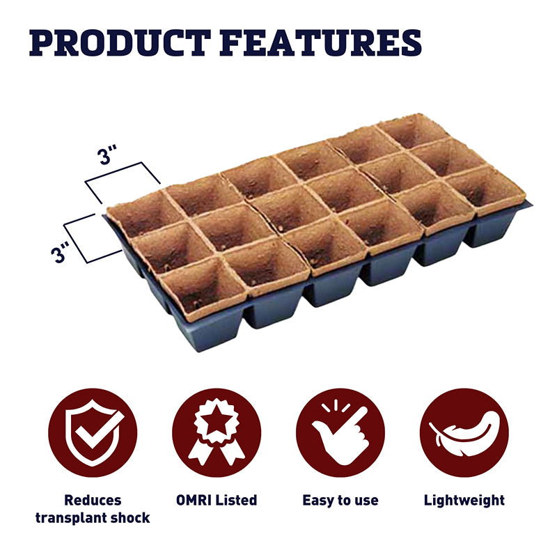 Jiffy 3" x 3" Poly-Pak Pot Sheets
