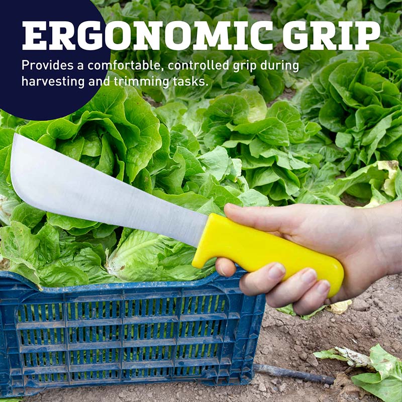 Broccoli Knife Stainless Steel Blade Yellow Handle