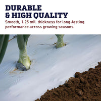 White on Black Plastic Mulch 4' x 600'