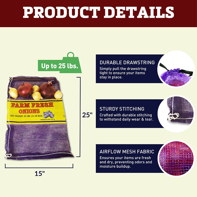 25 lb. Mesh Onion Bags