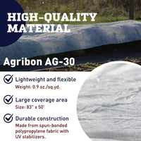 Row Cover Agribon AG-30 83" x 50'