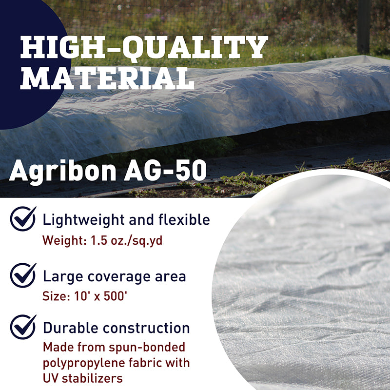 Row Cover Agribon AG-50 10 ' x 500'