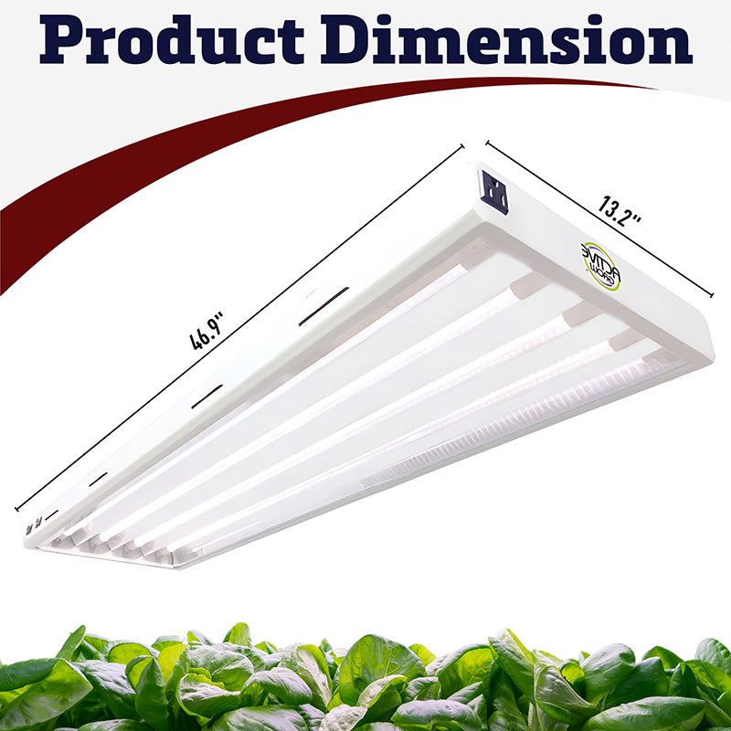 4 foot t5 grow light bulbs 4’ Active Grow 4 Tube Wide Spectrum T5 HO LED Light Fixture