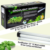 SunBlaster Micro Grow Light Garden LED - Black