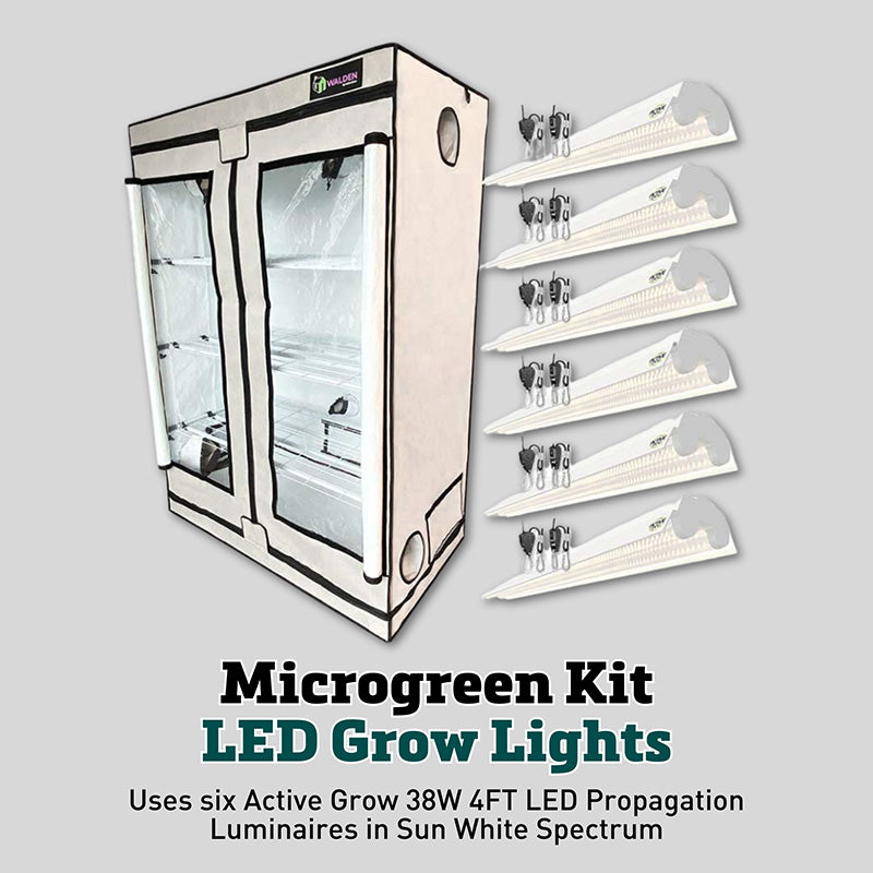 grow tent and light kits Walden 3-Tier LED Microgreen Grow Tent Kit