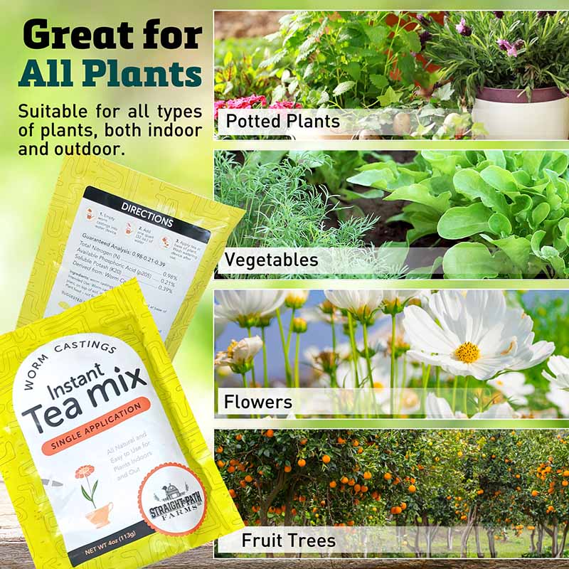 worm tea for indoor plants Worm Castings Instant Tea Mix 4 oz