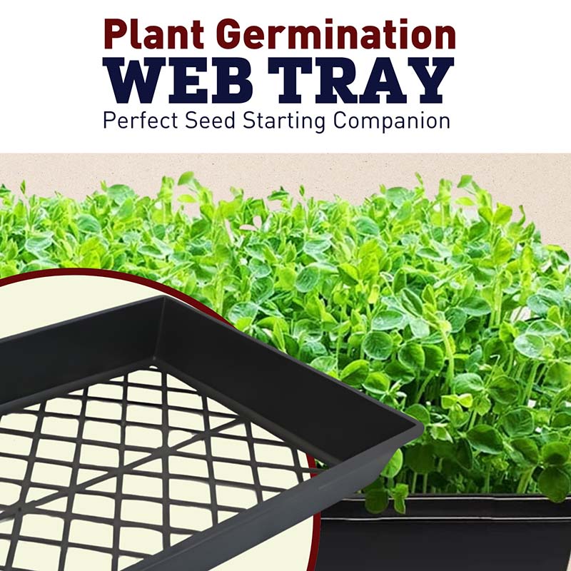 plant seedling trays Black Plastic Web Tray 11x21 Durable Plant Propagation and Seed Starter Tray