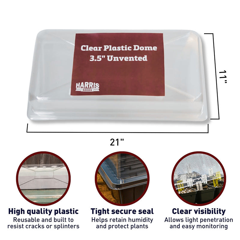 Dome 3.5" Clear Plastic Unvented