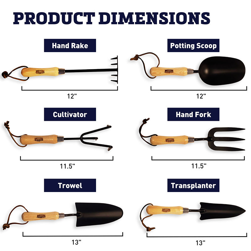 garden seed planting tools Harris Seeds 6 Piece Garden Tool Set
