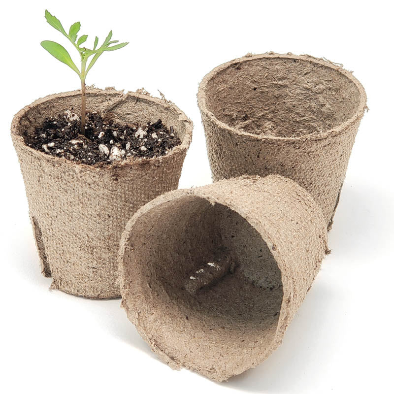 jiffy biodegradable plant pots Jiffy 2 Round Pots, Size: 100 ct